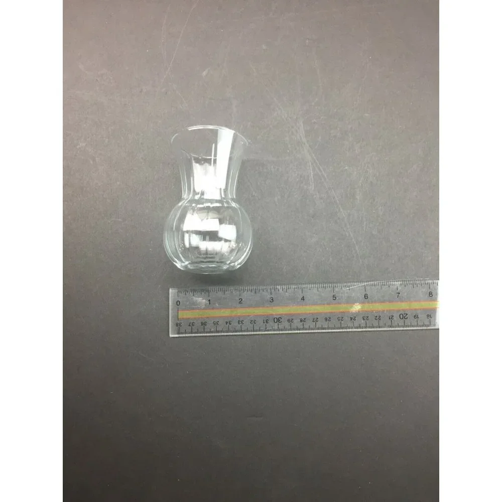 Clear Glass Trumpet Mini Flower Bud Vase Small 4